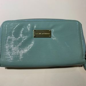 Steve Madden Patent Double Zip Around Wallet